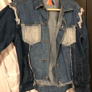 Patchwork jean jacket